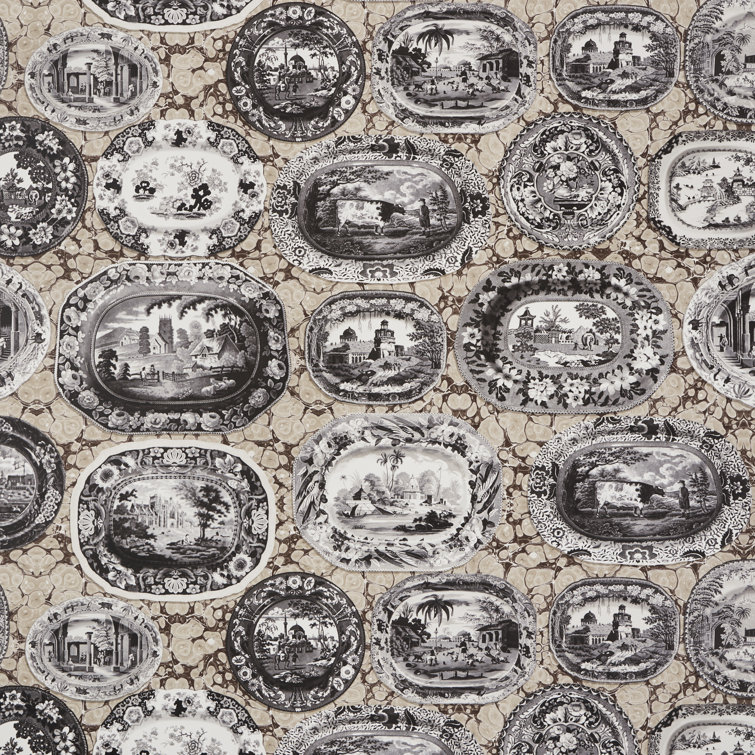 Schumacher Plates And Platters Wallpaper Roll by Johnson Hartig Perigold